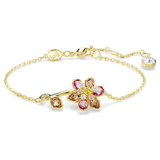 Idyllia bracelet, Mixed cuts, Flower, Multicolored, Gold-tone plated 5732423