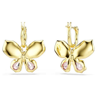 Swarovski - Idyllia drop earrings, Mixed cuts, Pavé, Butterfly, Multicolored, Mixed metal finish - 5709953