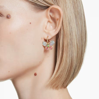 Swarovski - Idyllia drop earrings, Mixed cuts, Pavé, Butterfly, Multicolored, Mixed metal finish - 5709953