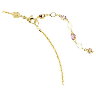 Idyllia necklace, Mixed cuts, Flower, Multicolored, Gold-tone plated 5732385