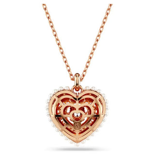 Swarovski - Colgante Next Hyperbola, Corazón, blanco, Baño en tono oro rosa - 5680402 