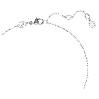 Swarovski - Colgante Hyperbola, Corazón, Azul, Baño de rodio - 5680403