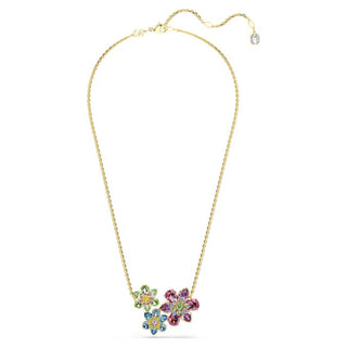 Swarovski - Idyllia pendant, Mixed cuts, Flower, Multicolored, Gold-tone plated 5721668
