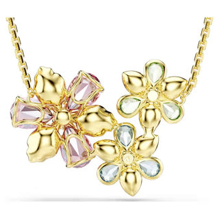 Swarovski - Idyllia pendant, Mixed cuts, Flower, Multicolored, Gold-tone plated 5721668