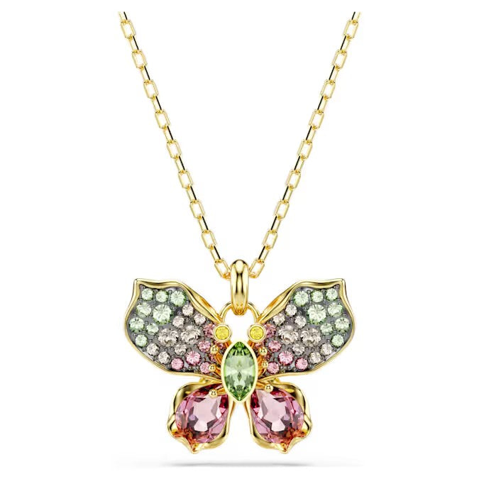 Swarovski - Idyllia pendant, Mixed cuts, Pavé, Butterfly, Multicolored, Mixed metal finish 5709950