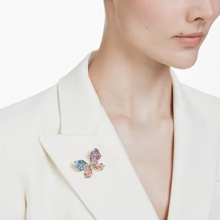Swarovski - Idyllia pendant and brooch, Mixed cuts, Pavé, Butterfly, Multicolored, Mixed metal finish 5709951