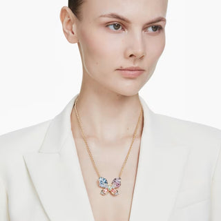 Swarovski - Idyllia pendant and brooch, Mixed cuts, Pavé, Butterfly, Multicolored, Mixed metal finish 5709951