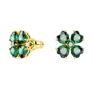 Pendientes Swarovski Idyllia, Trébol, Verde, Baño tono oro 5666236