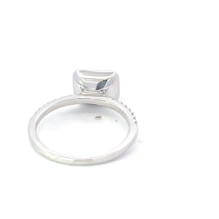 Anillo de oro blanco de 14 quilates con citrino de 1,28 quilates y diamantes de 0,14 quilates - Talla 7