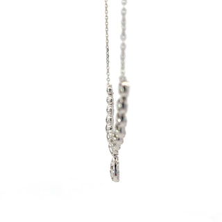 Collar de diamantes de 3,00 quilates en oro blanco de 14 quilates, 18"