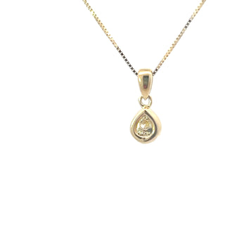 Collar con solitario de diamantes canadienses de 0,20 quilates en oro amarillo de 10 quilates, 18"