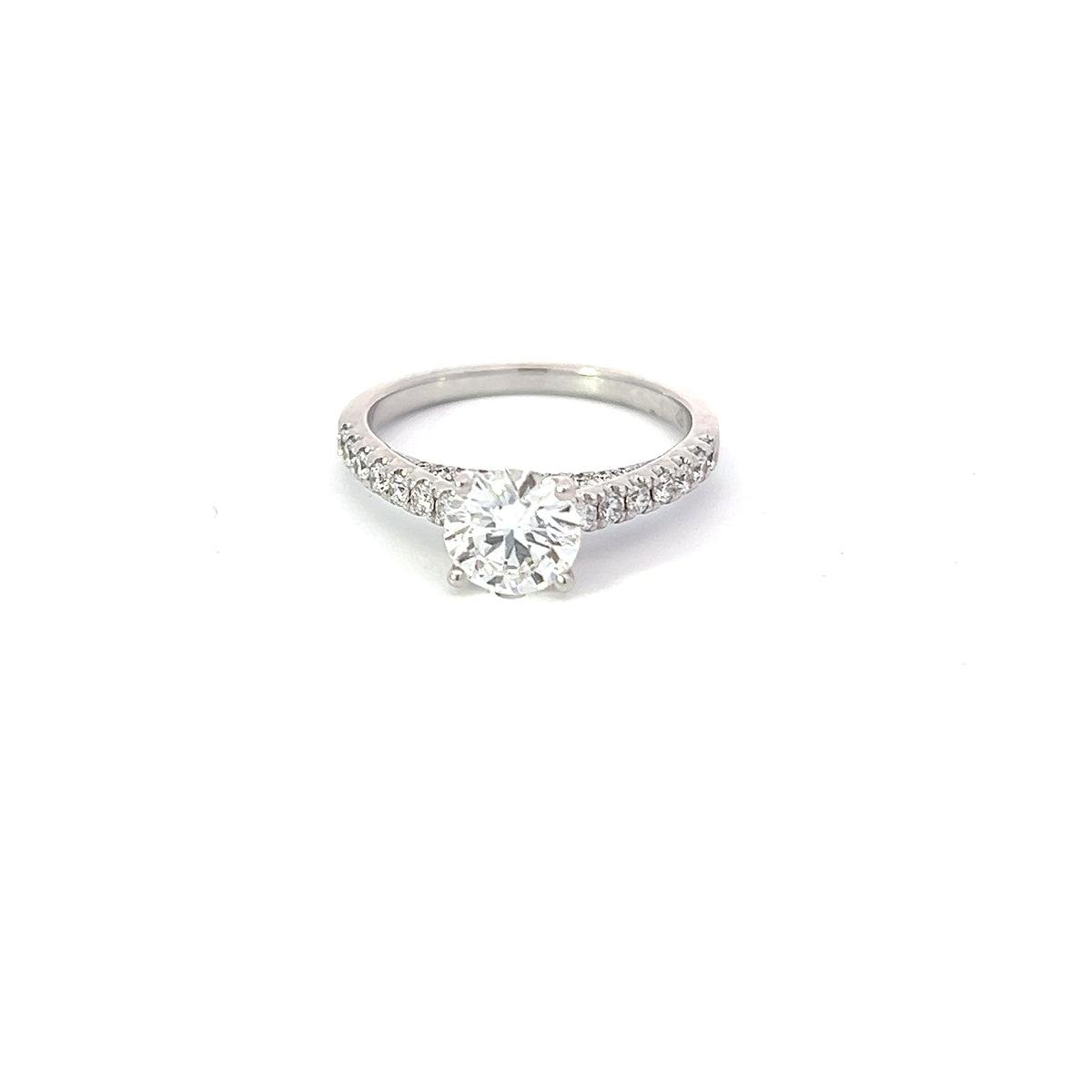 18K White Gold 1.40cttw Lab Grown Diamond Solitaire Engagement Ring