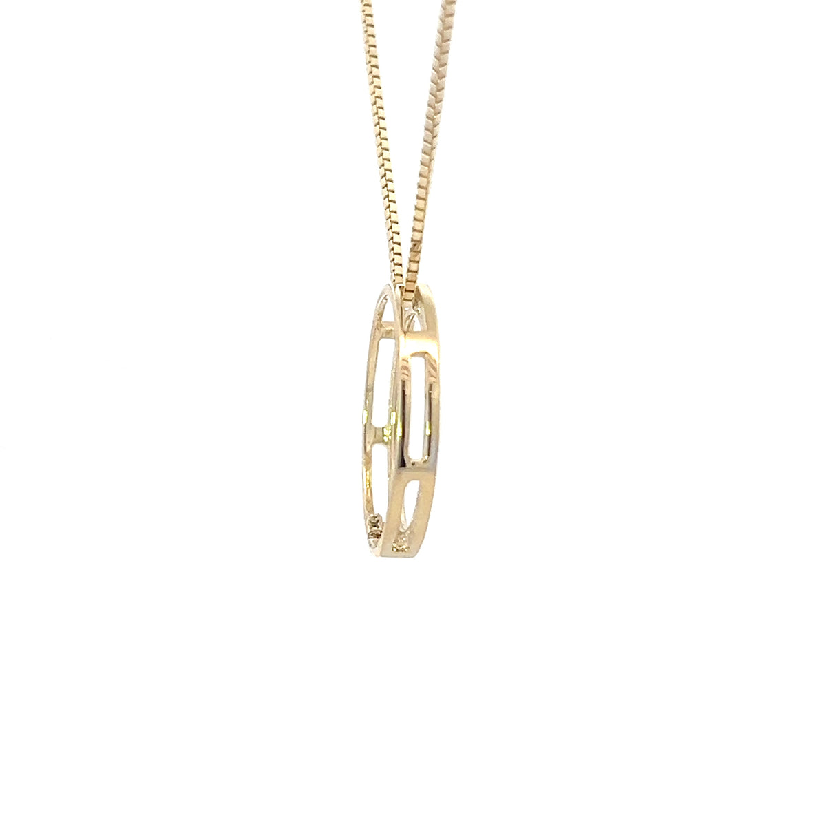 10K Yellow Gold 0.10cttw Diamond Pendant