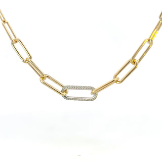 Collar de diamantes de 0,82 quilates en oro amarillo de 10 quilates - 18"