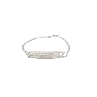 Brazalete de diamantes de 0,52 quilates en oro blanco de 14 quilates - 7"