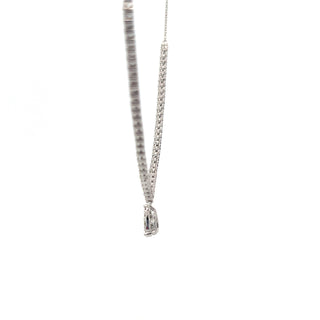 14K White Gold 1.00cttw Diamond Necklace, 18"