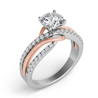 14K Round Brilliant Cut Diamond Ring