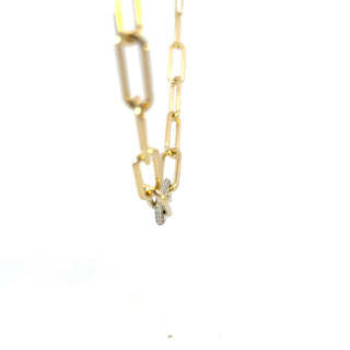 Collar de diamantes de 0,82 quilates en oro amarillo de 10 quilates - 18"