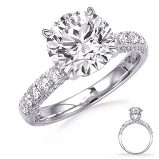 14K Round Brilliant Cut Diamond Ring