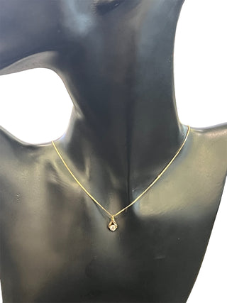 Colgante de diamantes canadienses de 0,25 quilates en oro amarillo de 14 quilates, 18"
