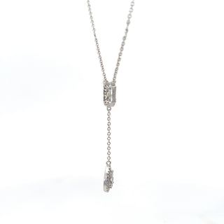 Collar de diamantes de 0,65 quilates en oro blanco de 14 quilates, 18"