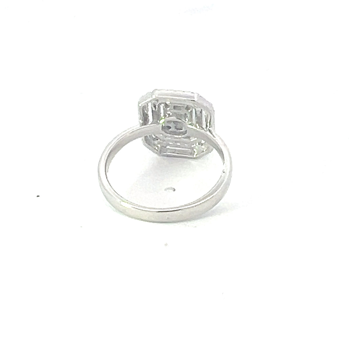 Anillo de diamantes en oro blanco de 14 quilates - talla 6,5