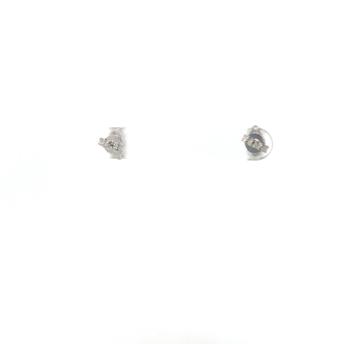 10K White Gold 0.80cttw Aquamarine and 0.05cttw Diamond Earrings with Butterfly Backs