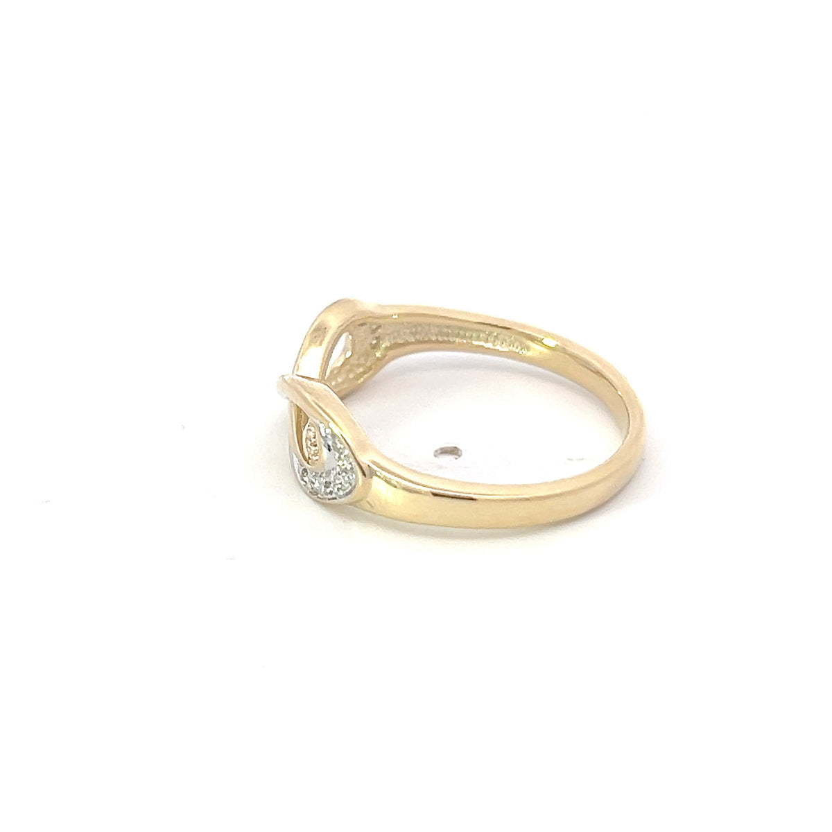 10K Yellow Gold 0.06cttw Infinity Diamond Ring