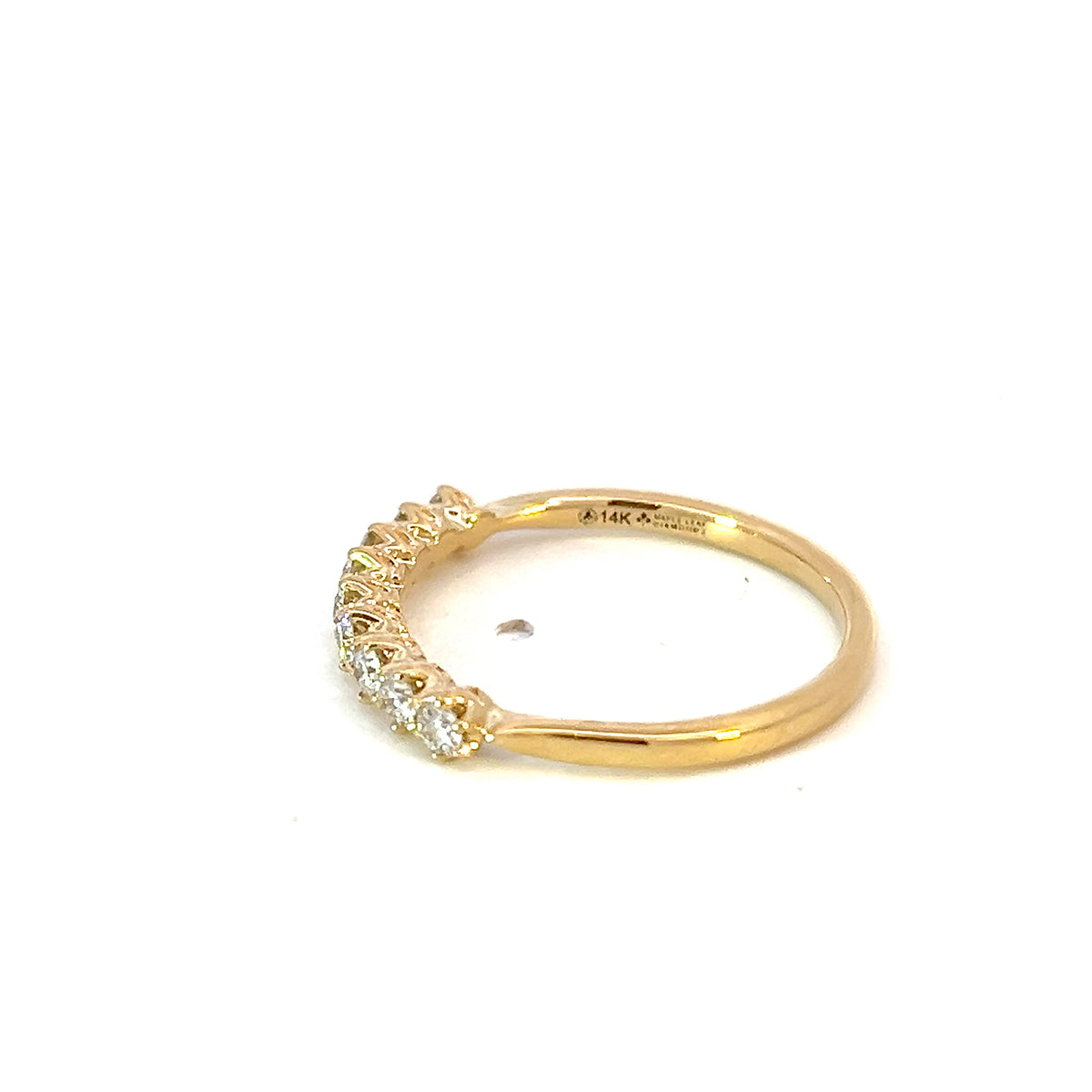 14K Yellow Gold 0.36cttw Canadian Diamond Ring - size 6.5