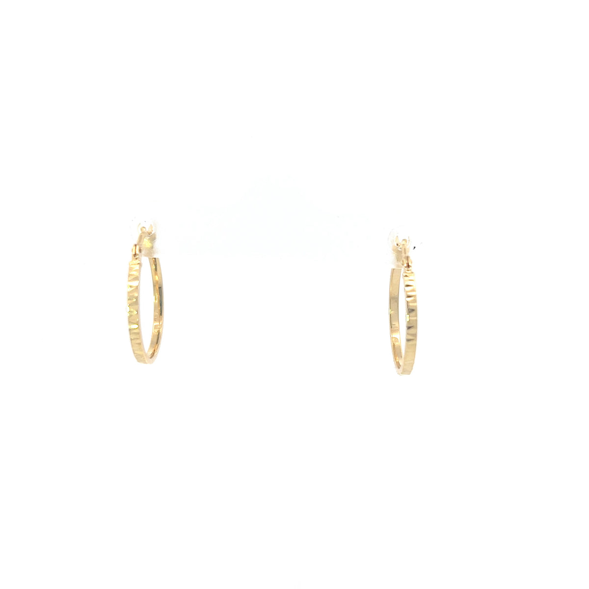 10K Yellow Gold 18mm Earrings