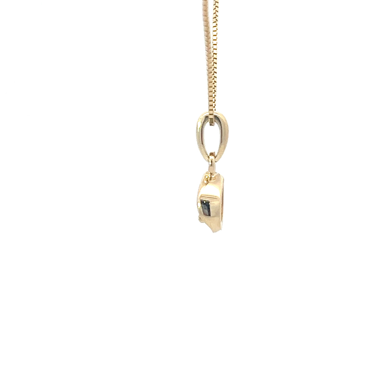 10K Yellow Gold 0.10 cttw Canadian Diamond Solitaire Necklace, 18&quot;