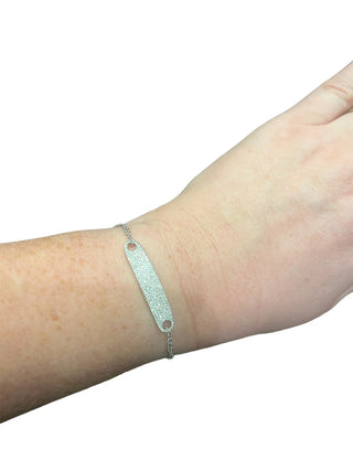 Brazalete de diamantes de 0,52 quilates en oro blanco de 14 quilates - 7"