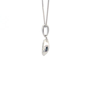 10K White Gold 0.20 cttw Canadian Diamond Solitaire Necklace, 18"