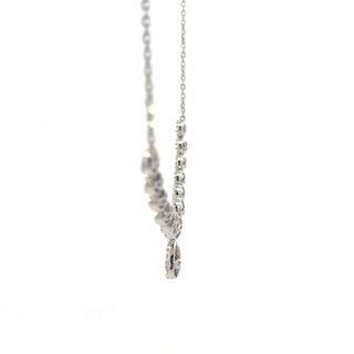 Collar de diamantes de 3,00 quilates en oro blanco de 14 quilates, 18"