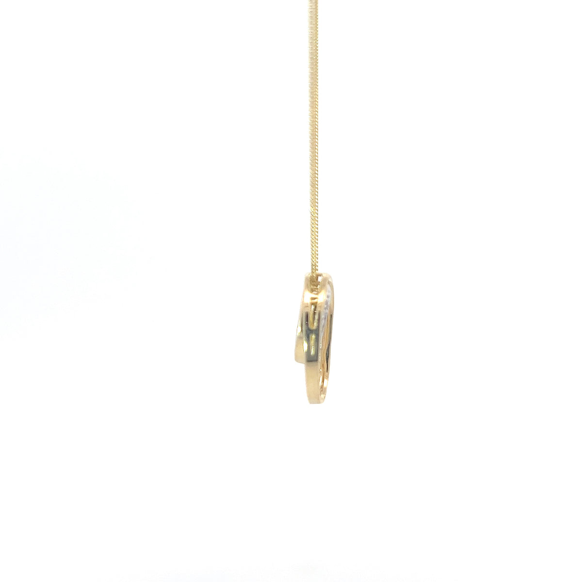 10K Yellow Gold 0.10cttw Diamond Pendant, 18&quot;