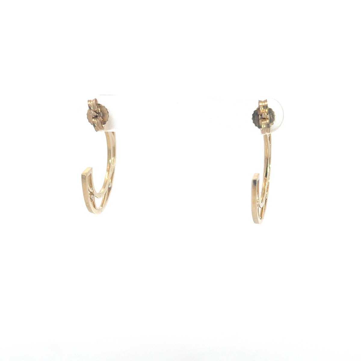 10K Yellow Gold 0.06cttw Diamond Earrings