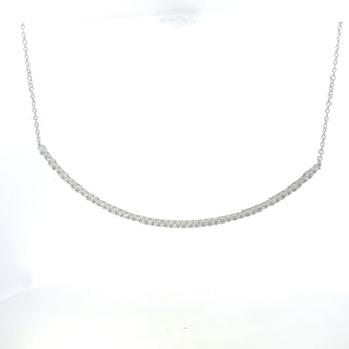 Collar de diamantes cultivados en laboratorio de oro blanco de 14 quilates de 3,00 quilates