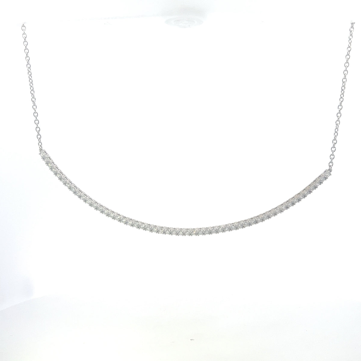 14K White Gold 3.00 cttw Lab Grown Diamond Necklace