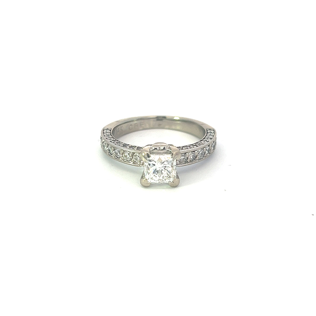 Previously Loved - 2.24cttw Princess Cut Diamond Engagement Ring Set