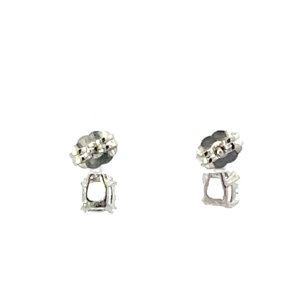 10K White Gold 1.20cttw Genuine Aquamarine and 0.01cttw Diamond Earrings