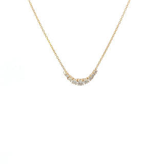 Collar de diamantes de 0,50 quilates en oro amarillo de 14 quilates, 18"