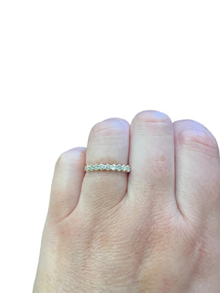 Anillo de diamantes canadienses de oro amarillo de 14 quilates de 0,36 quilates - tamaño 6,5