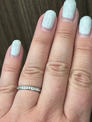 14K White Gold 0.25cttw Lab Grown Channel Set Diamond Anniversary Band
