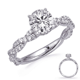 14K Round Brilliant Cut Diamond Ring