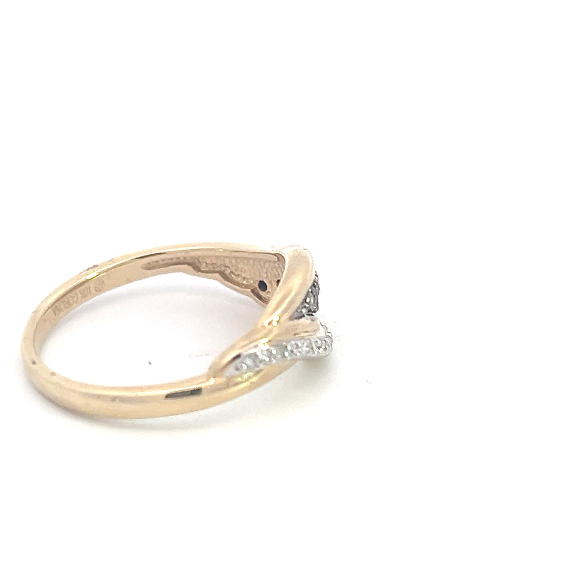 10K Yellow Gold 0.152cttw Brown Diamond Ring