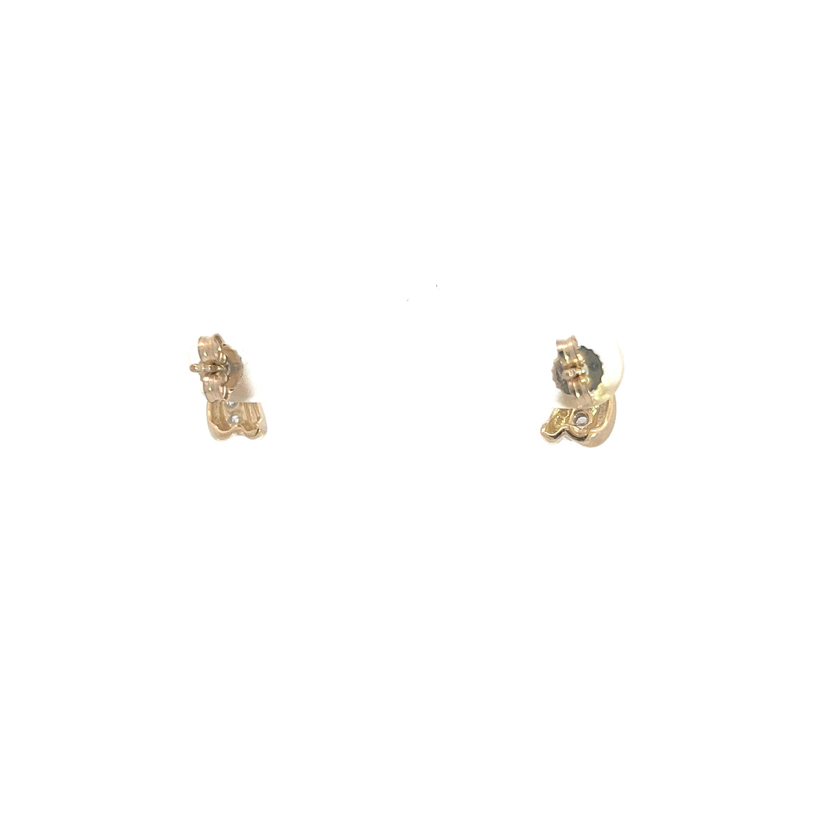 10K Yellow Gold 0.10cttw Diamond Earrings