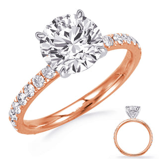 14K Round Brilliant Cut Diamond Ring