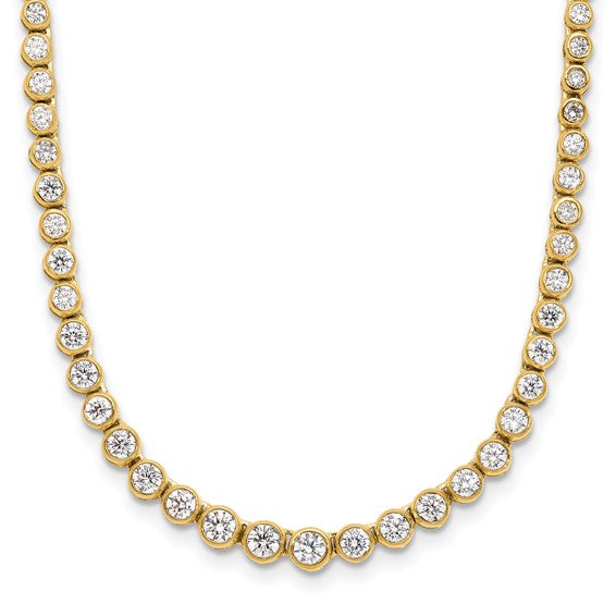 14K 3.00cttw Lab Grown Diamond VS/SI GH, Graduated with 16” plus 2 inch ext. Necklace