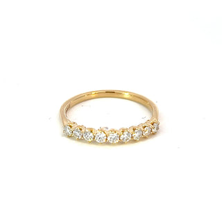 Anillo de diamantes canadienses de oro amarillo de 14 quilates de 0,36 quilates - tamaño 6,5