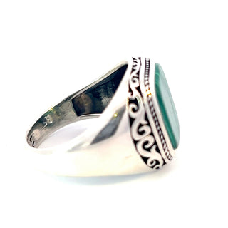 Argent Silver and Malachite Ring